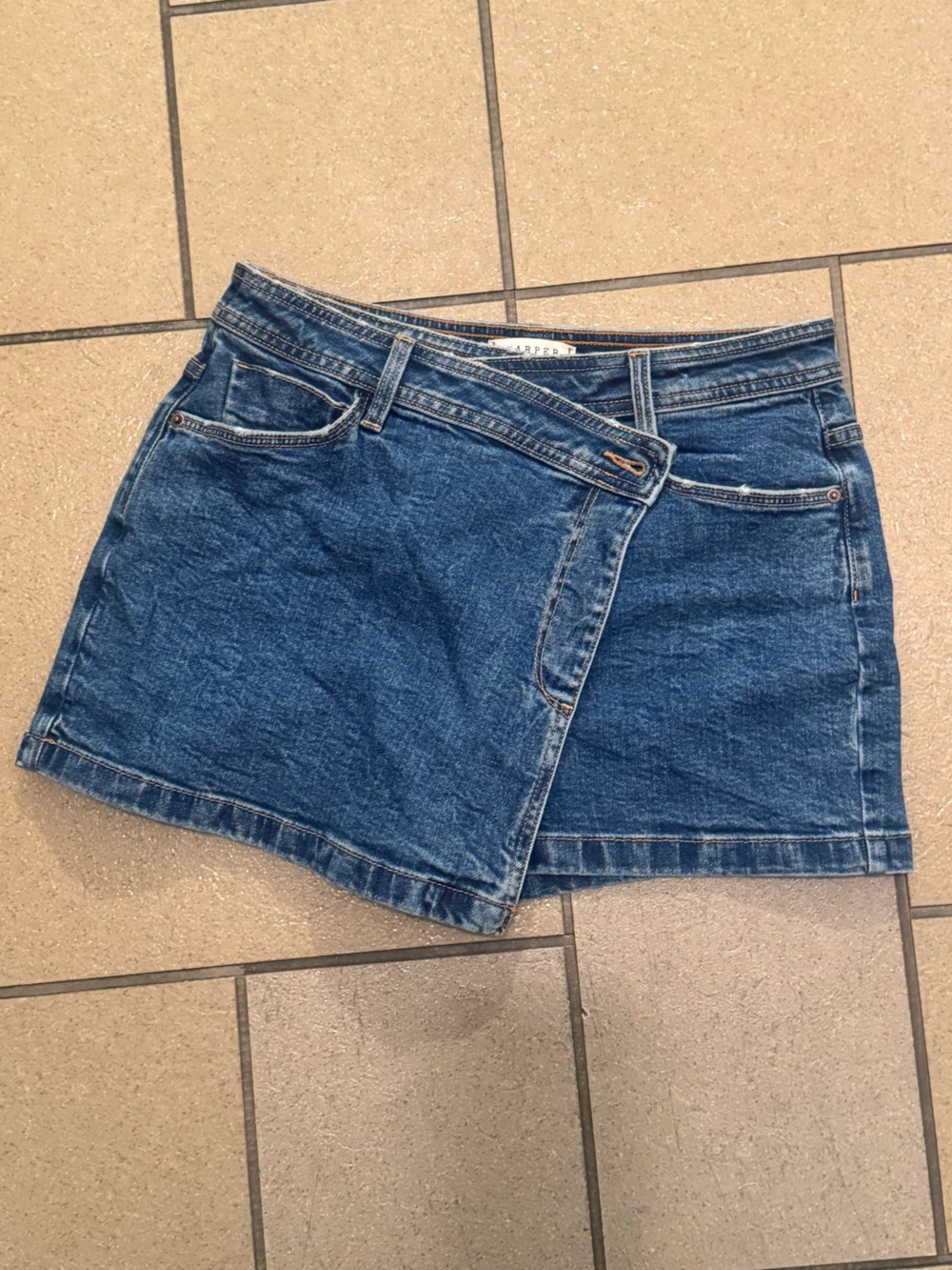 Francesca's Collections Blue Denim Skort